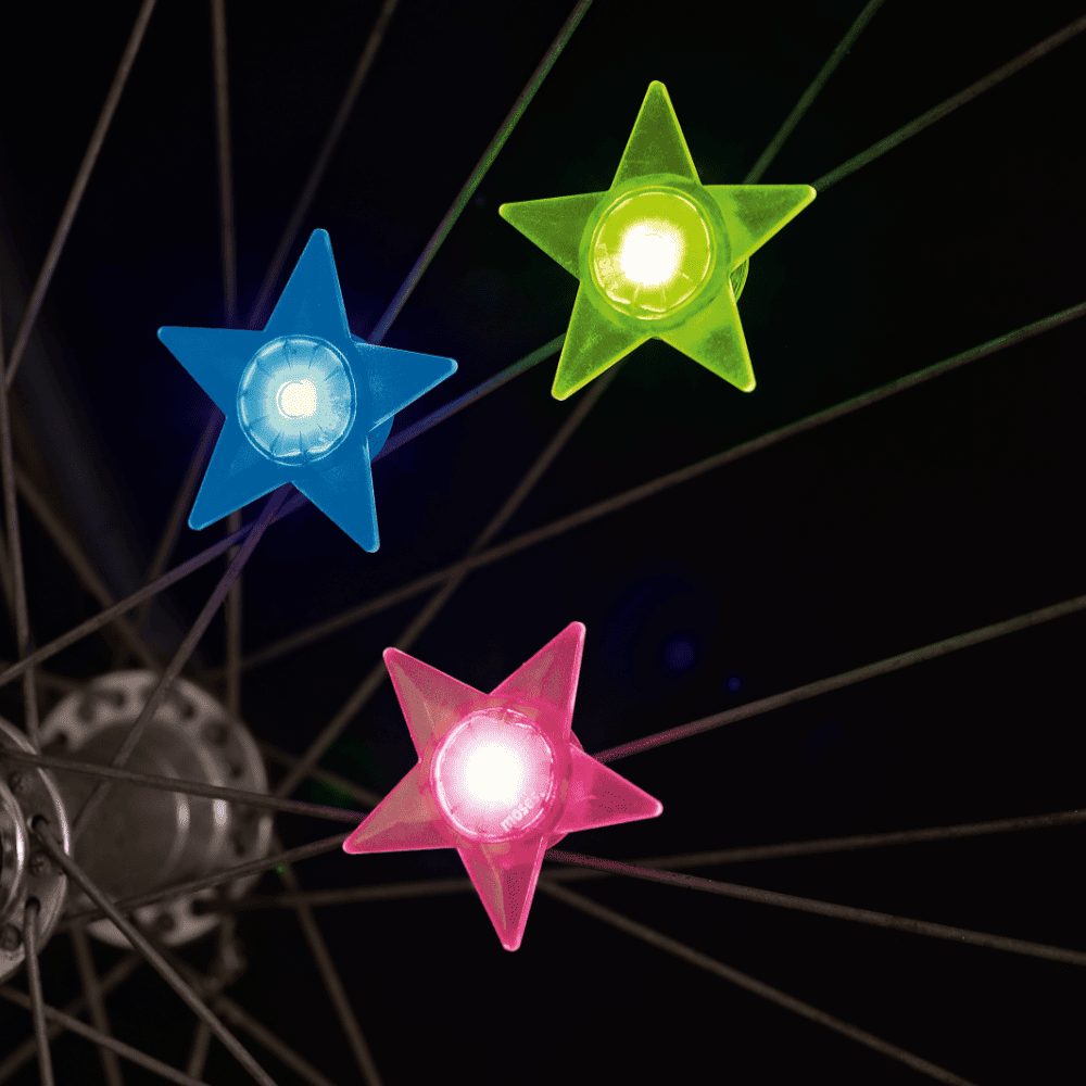 Adornos radios de bici LED Happy Day