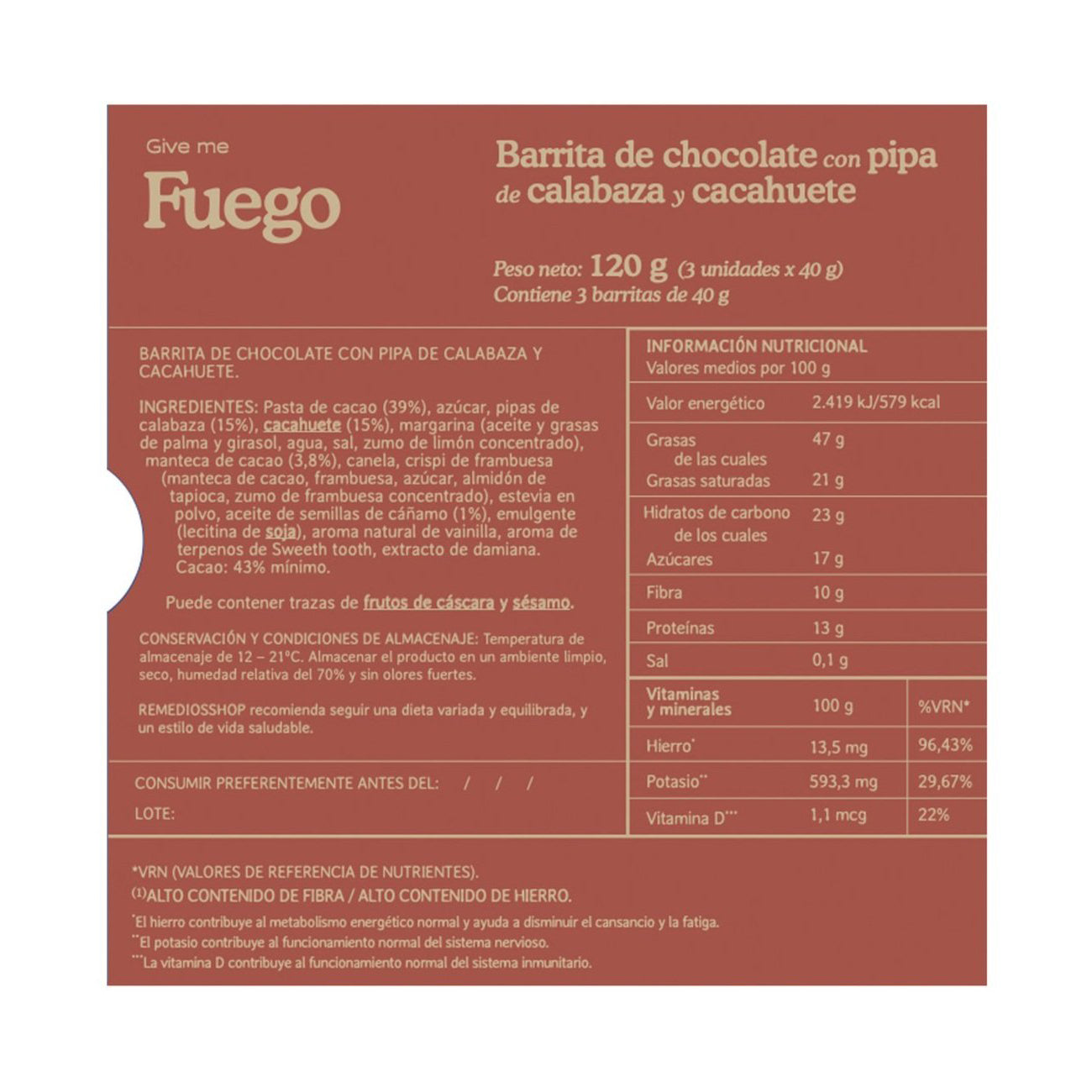Chocolate Remedios - Fuego