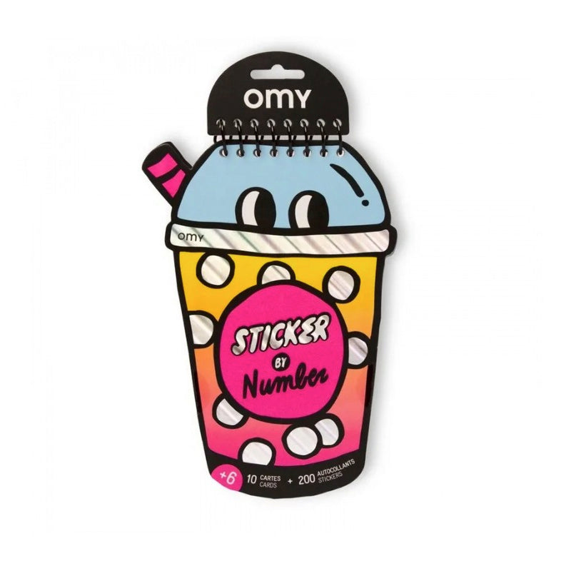 Libreta de pegatinas numeradas Bubble Tea