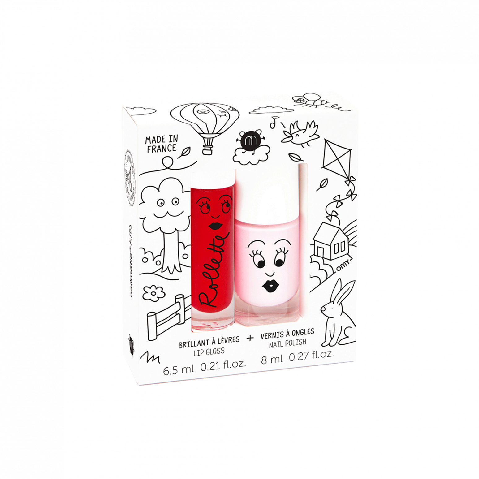 Nailmatic nail polish and lip gloss set