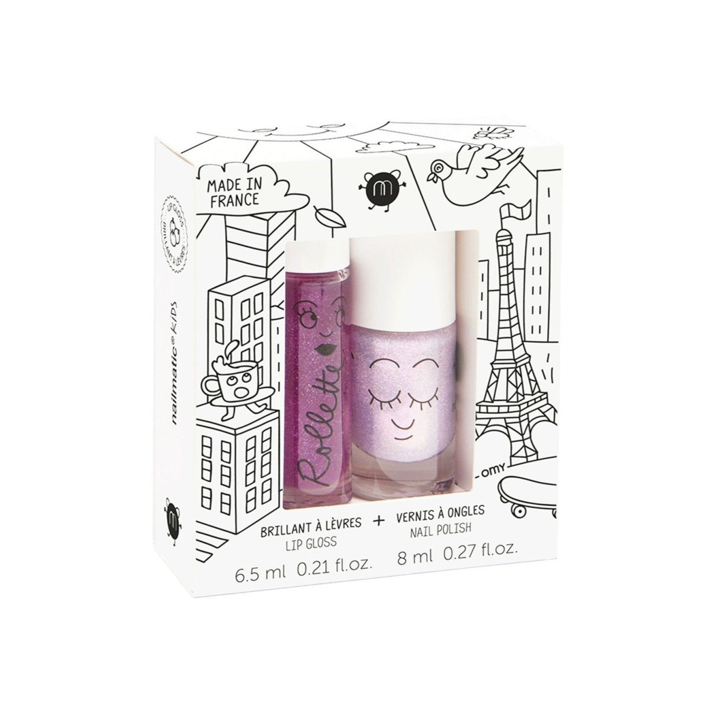 Nailmatic nail polish and lip gloss set