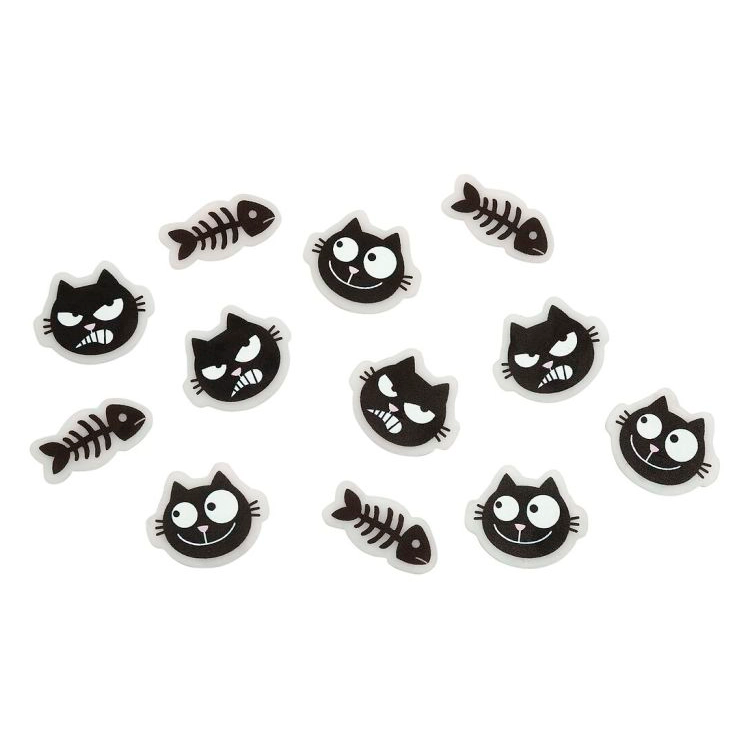 Clips radios de bici fluorescentes Ed the Cat