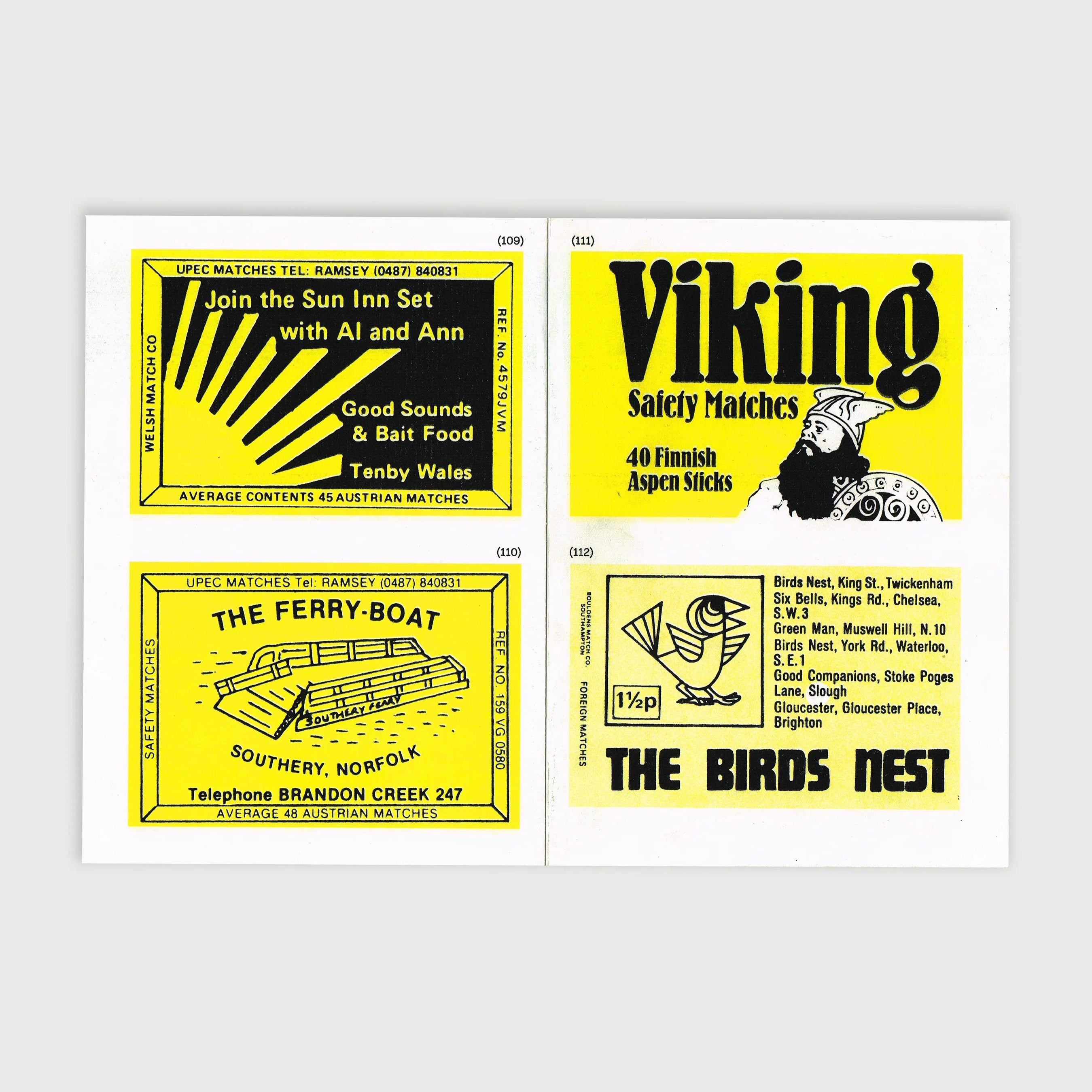 UK Pub Matchbox Labels - Jumbo Press