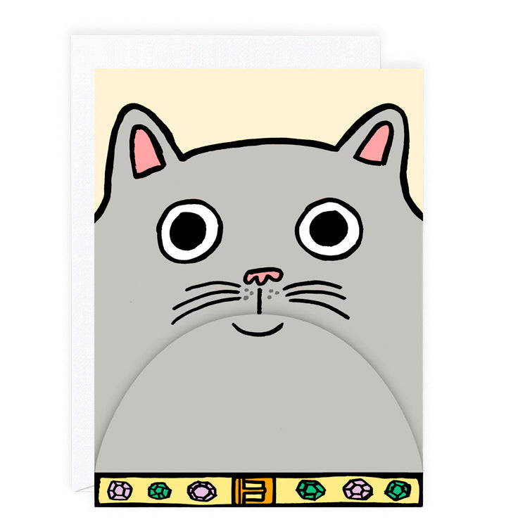 Tarjeta Gato boca desplegable