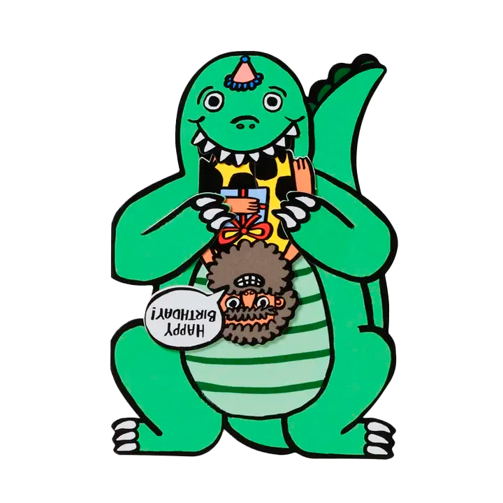 Tarjeta Dinosaur with mini card
