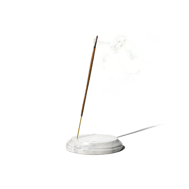 Oval marble incense holder
