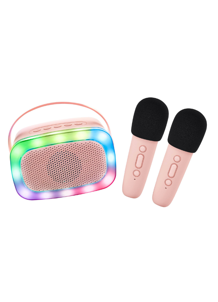 Karaoke with lights and 2 microphones