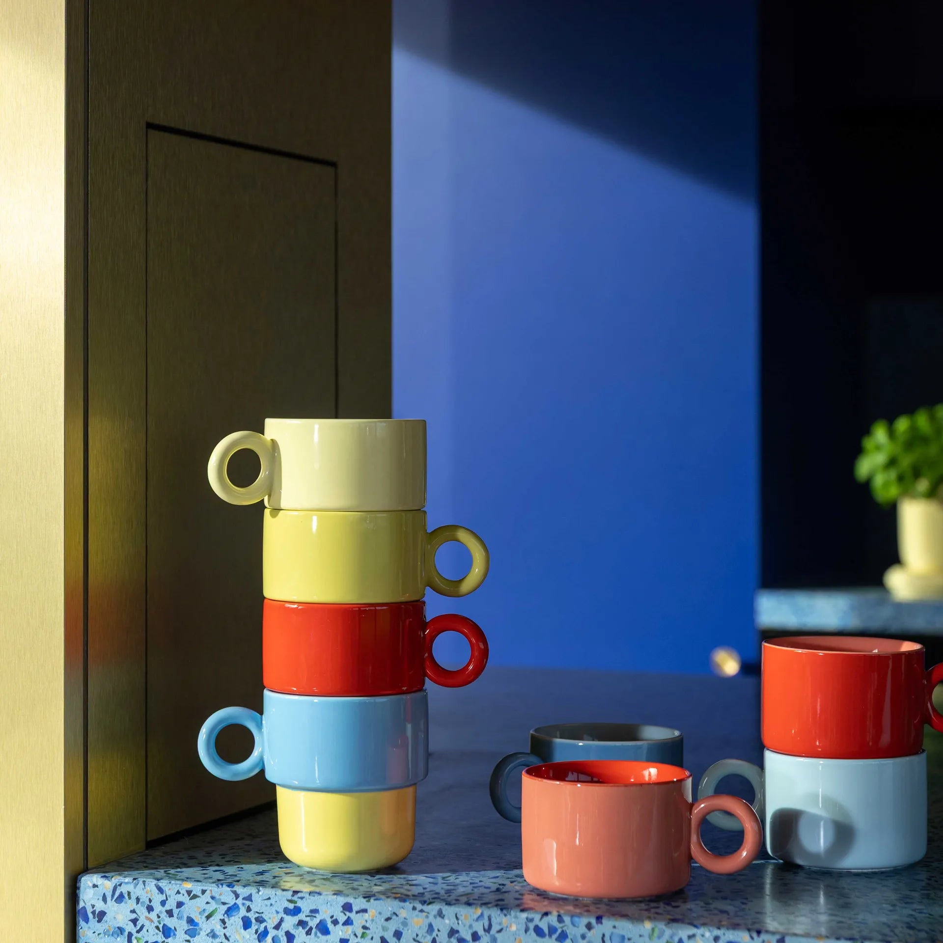 Tazas chiquito L set de 2 azul