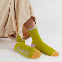 Calcetines Ribbed - Citron Mix