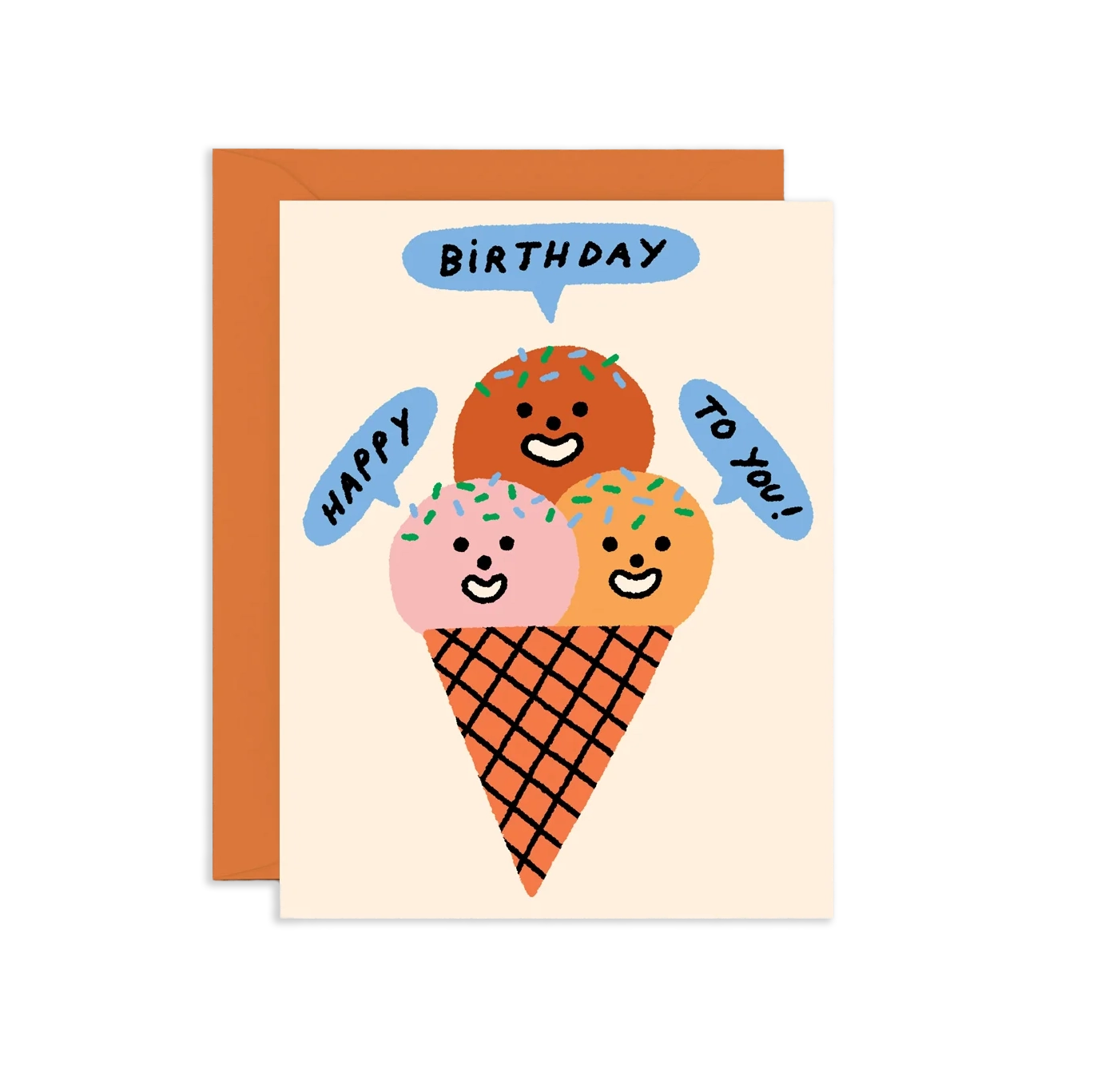 Tarjeta Happy Birthday Ice Cream
