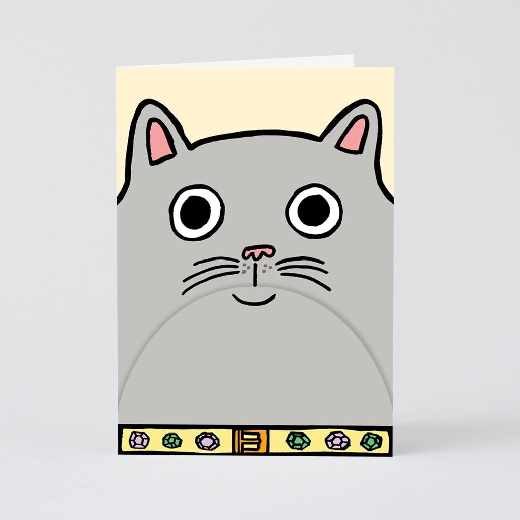 Tarjeta Gato boca desplegable