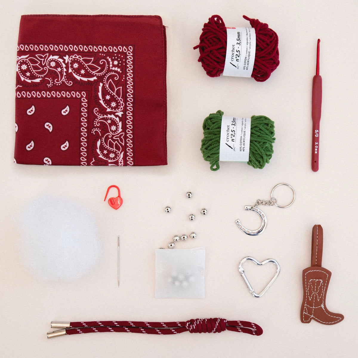 Kit crochet para principiantes - Charms Cherry Cowboy