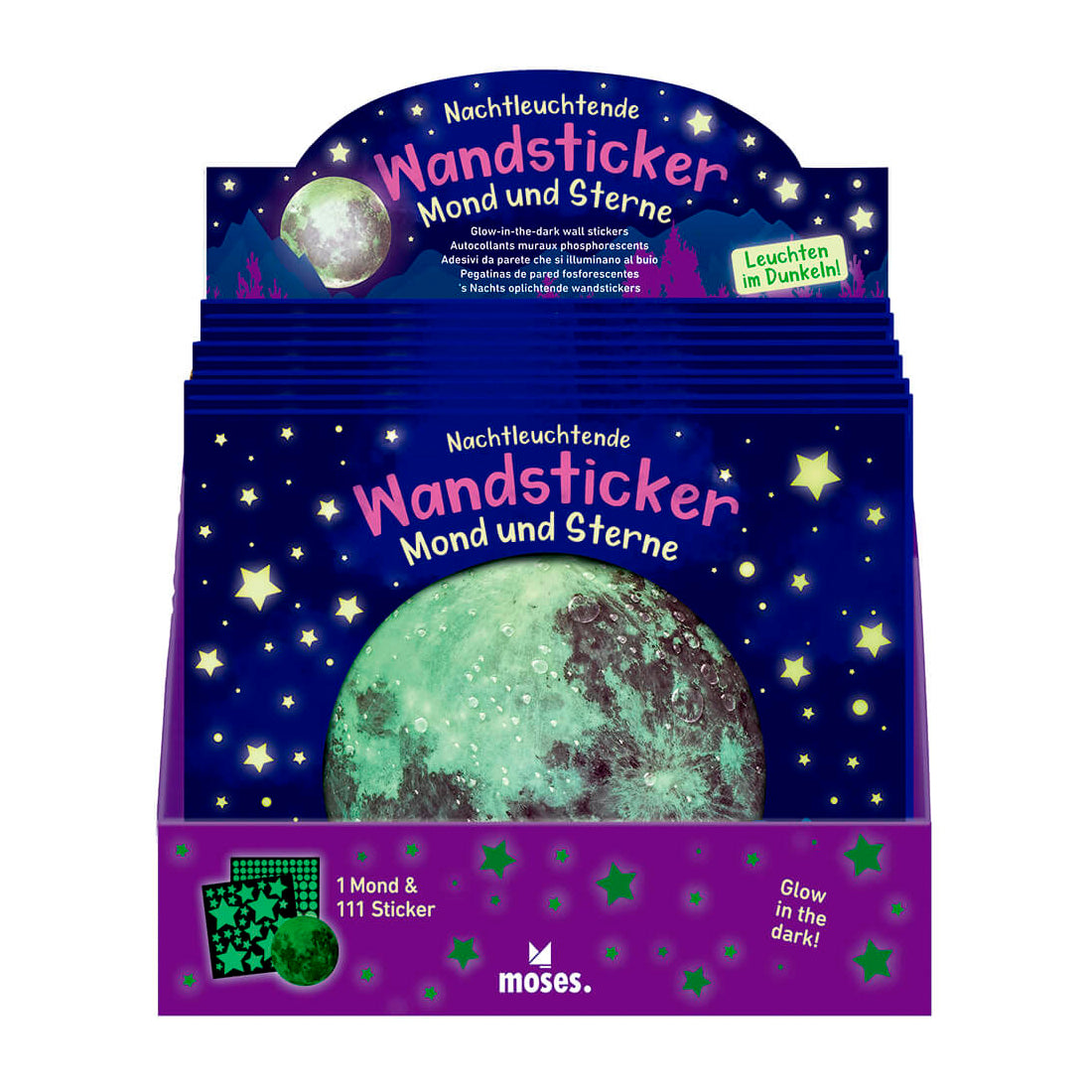 Luna y Estrellas fosforescentes