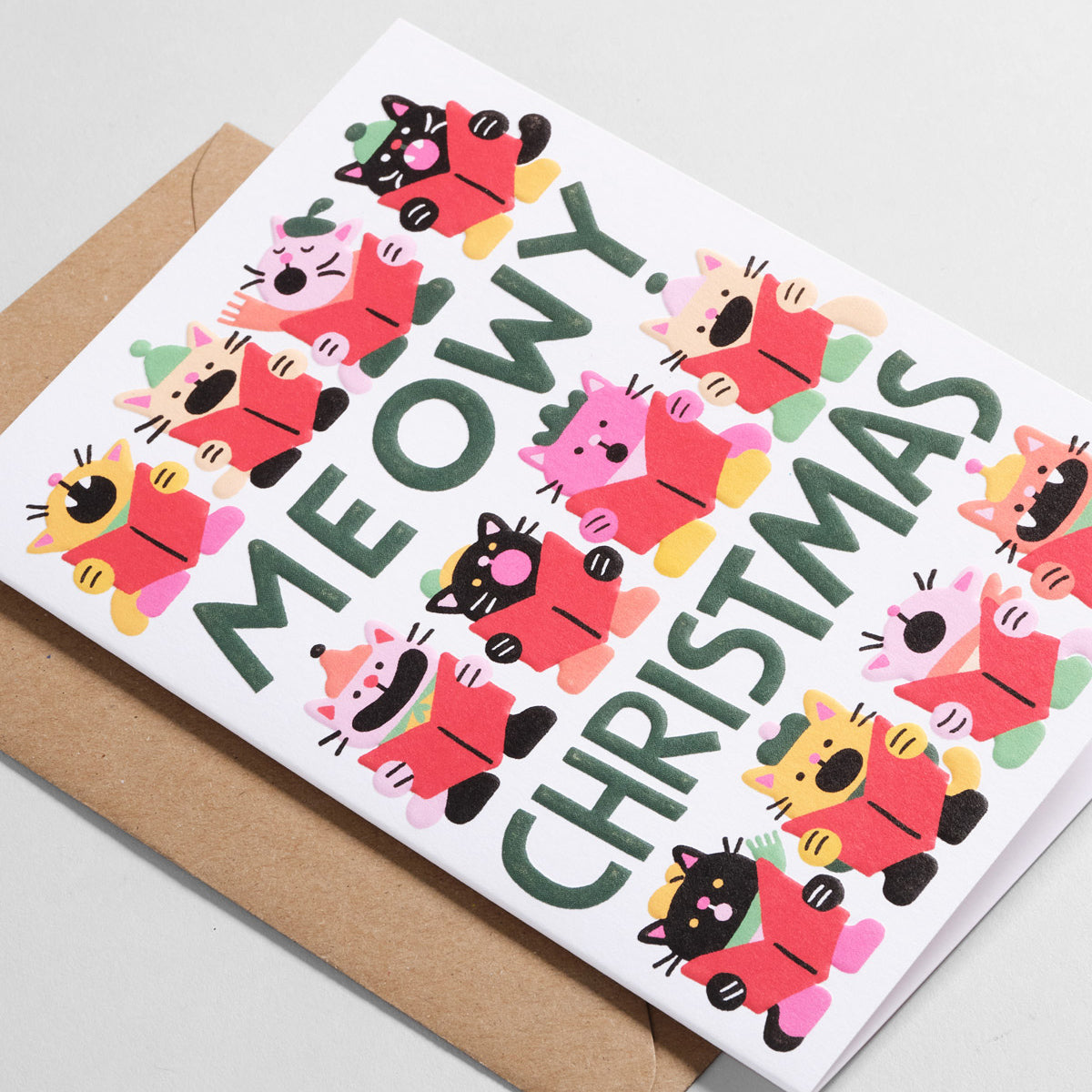 Tarjeta Meowy Christmas