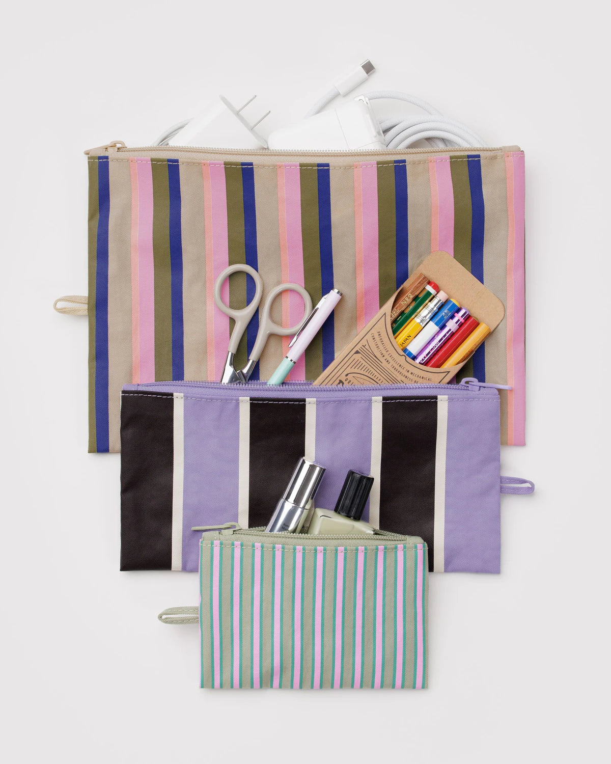 Set Estuches Flat Pouch BAGGU