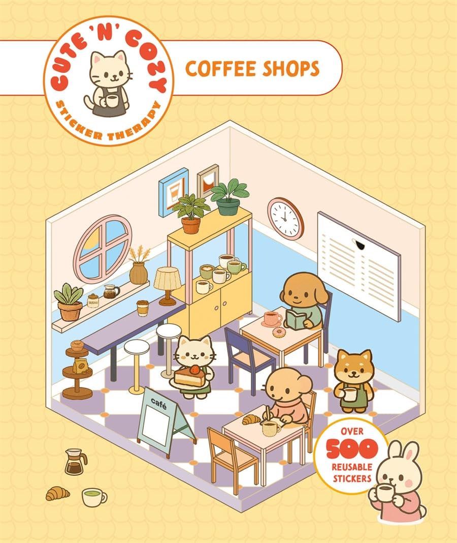 Libro de pegatinas Cute 'n' Cozy Sticker Therapy