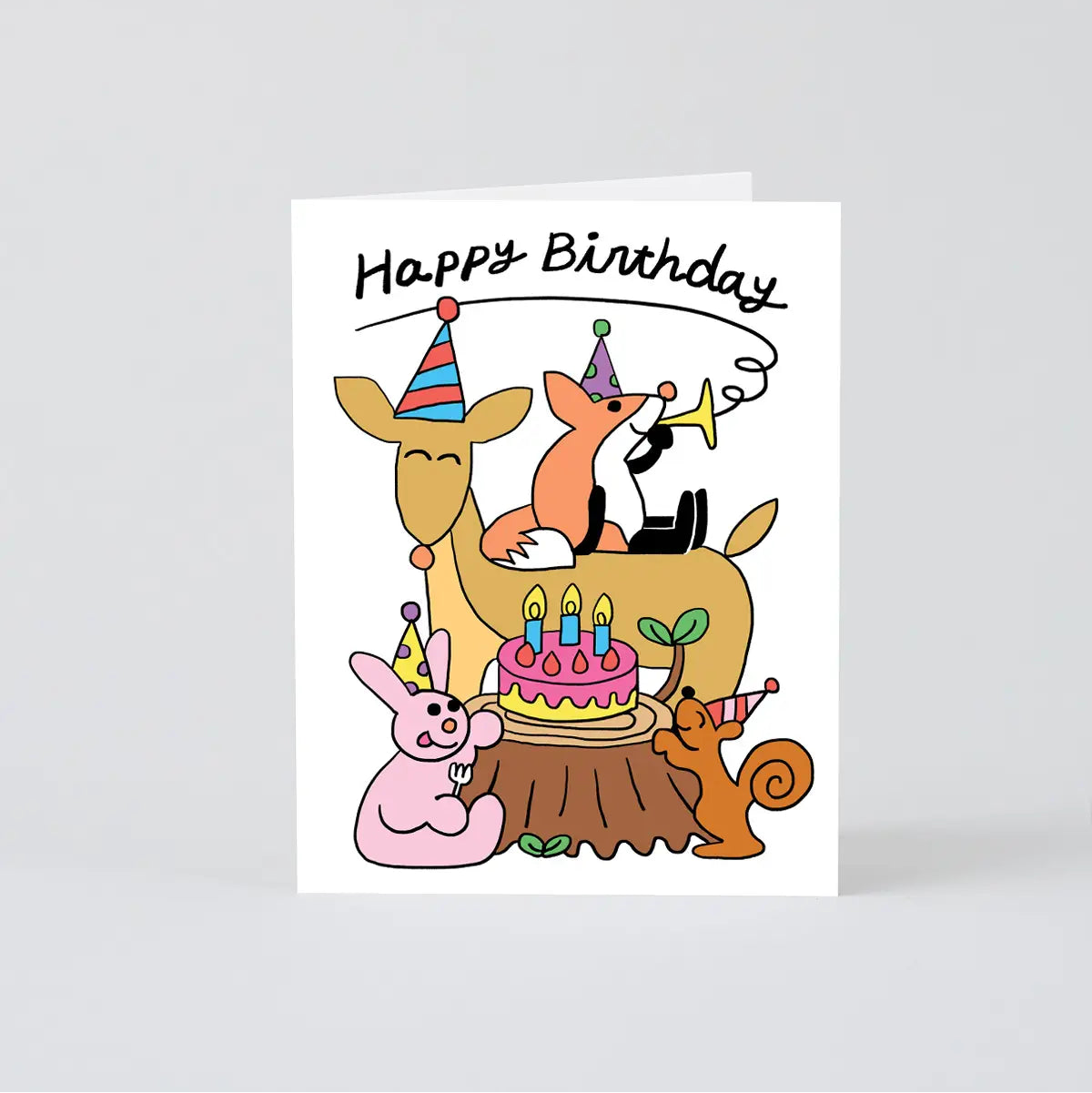 Tarjeta Happy Birthday Forest Animals