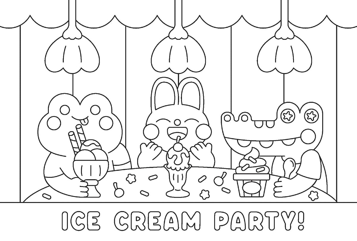 Libro para colorear Kitchen Kawaii Postcard