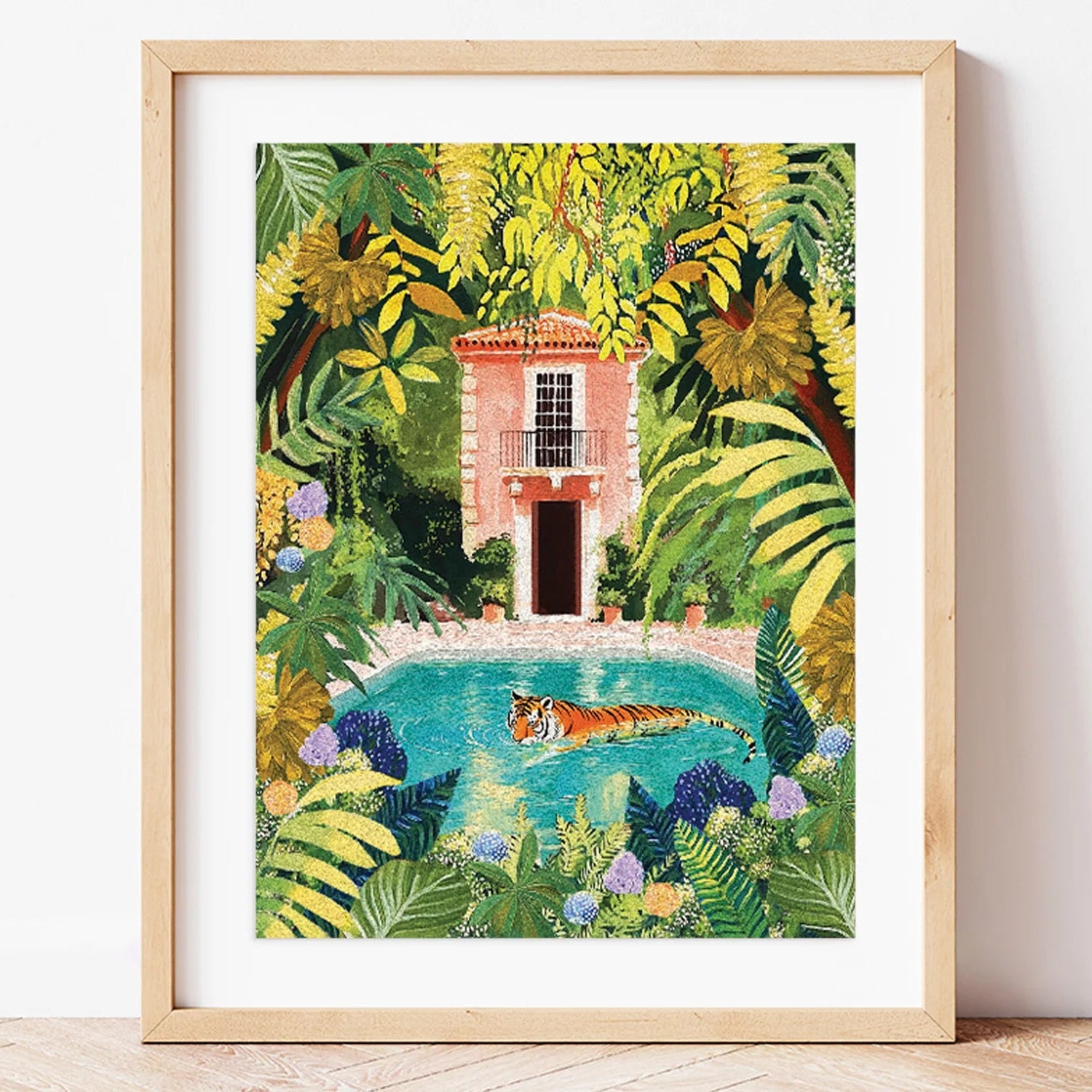 Kit pintura - Tiger relaxing in my pool