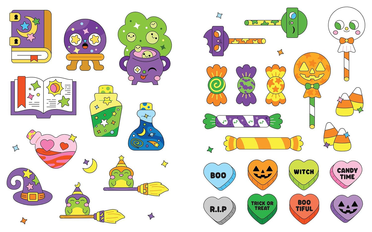 Hello Kawaii! Halloween: A book of scary temporary tattoos