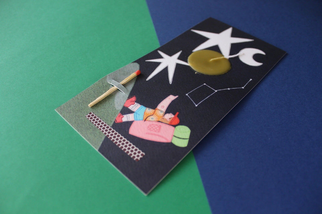 Tarjeta con Vela Camino