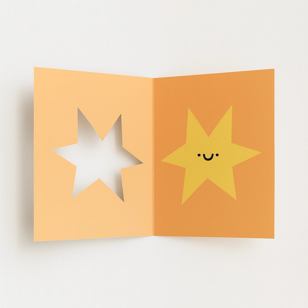 Tarjeta troquelada Star