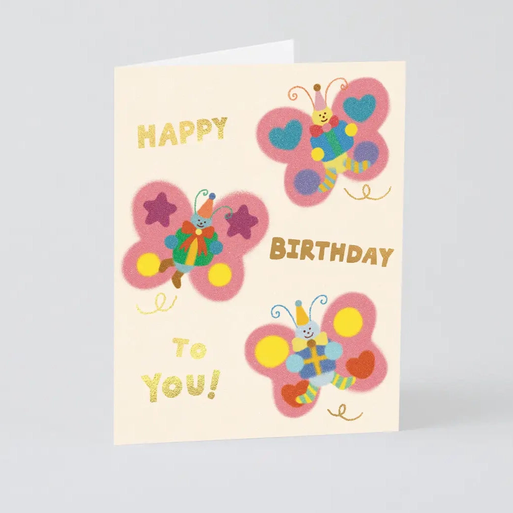 Tarjeta Happy Birthday Butterflies