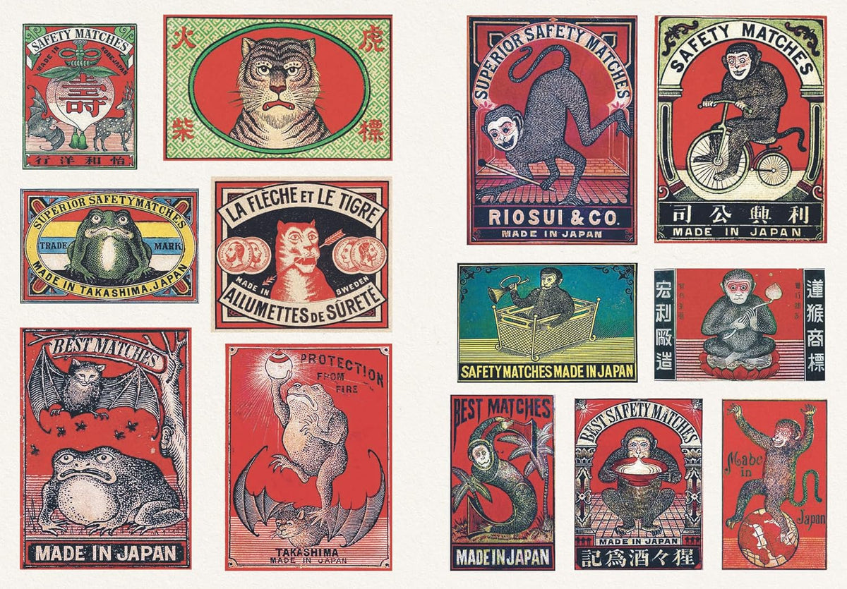 Libro de pegatinas Vintage Matchboxes