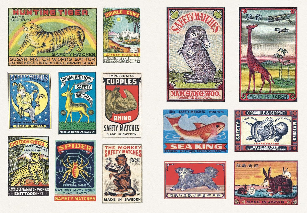 Libro de pegatinas Vintage Matchboxes