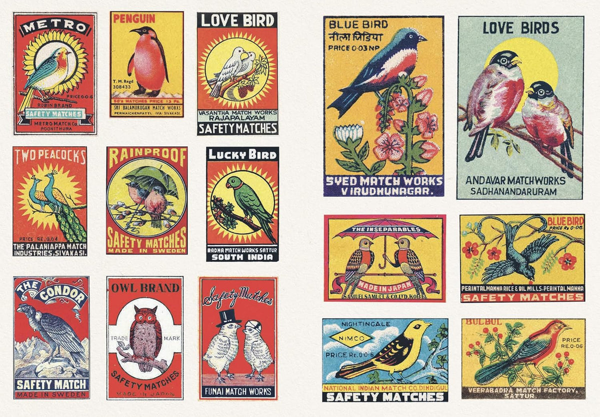 Libro de pegatinas Vintage Matchboxes