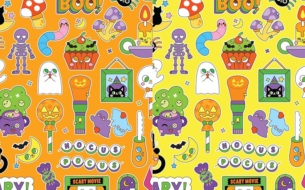 Hello Kawaii! Halloween: A book of scary temporary tattoos