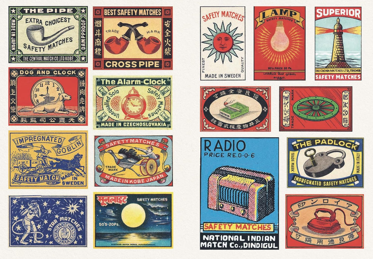 Libro de pegatinas Vintage Matchboxes