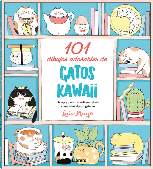 101 Dibujos adorables de Gatos Kawaii