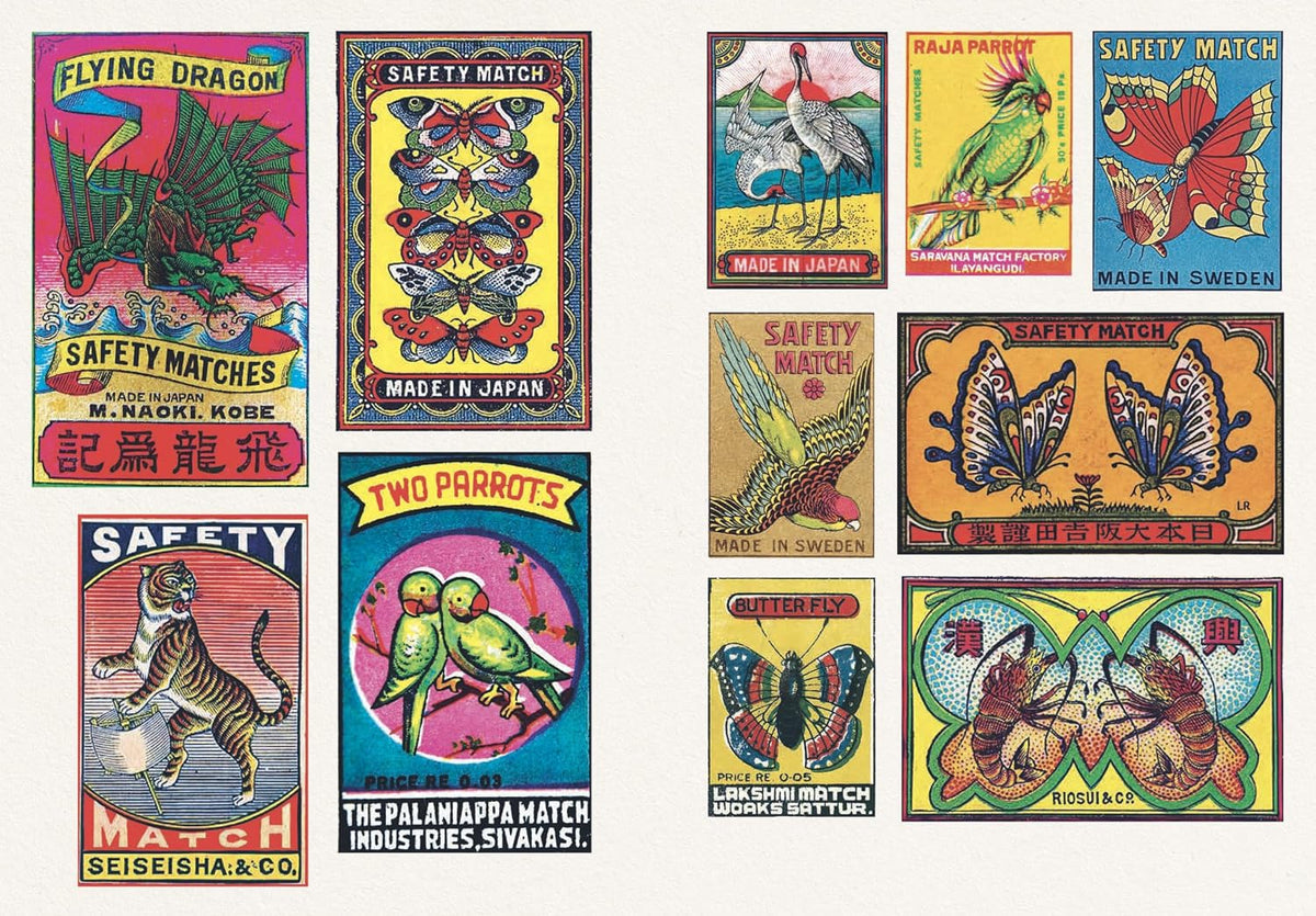 Libro de pegatinas Vintage Matchboxes