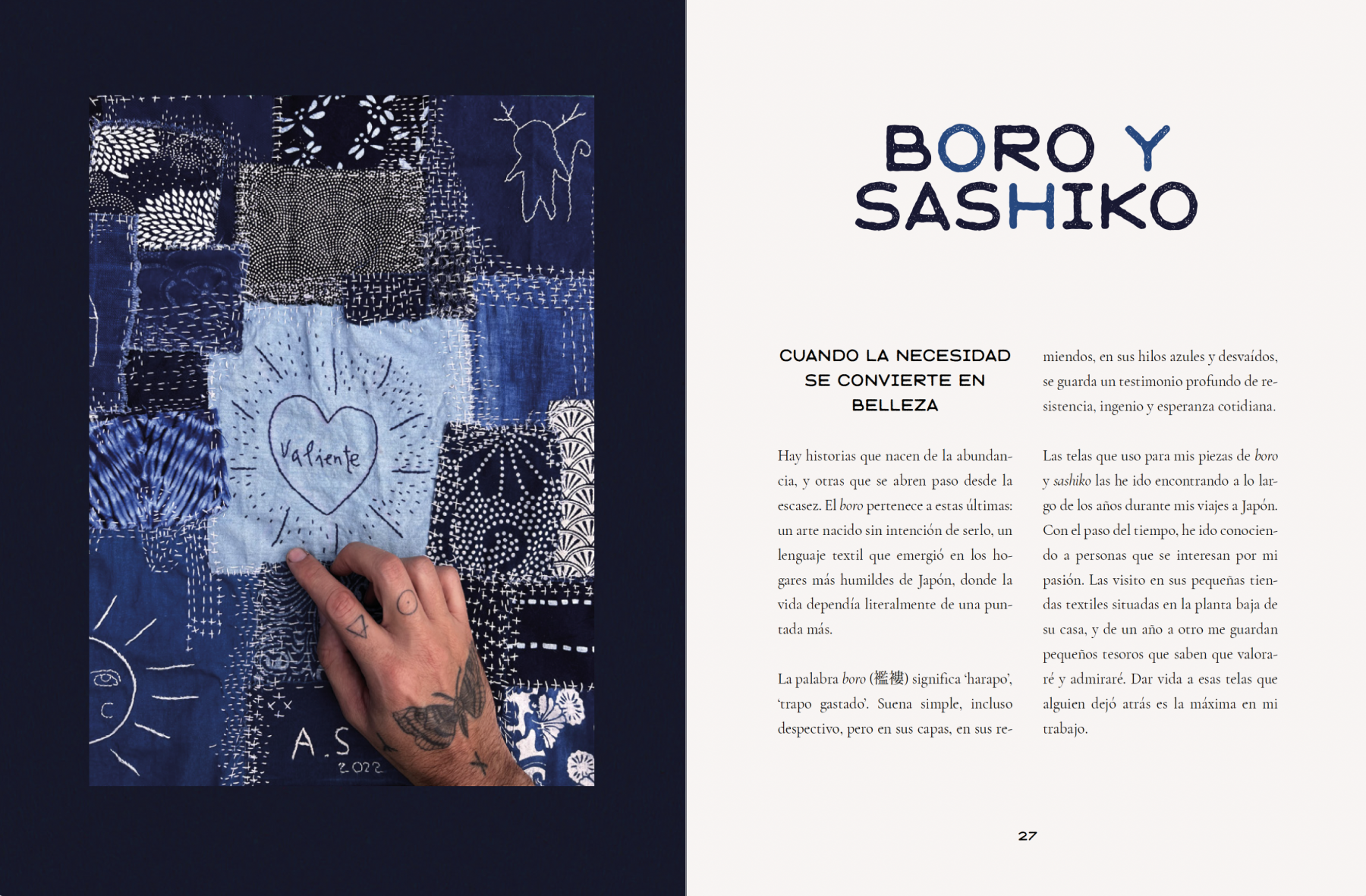 Zurcir el cielo Técnicas de costura, filosofía y tradición japonesa en el arte textil