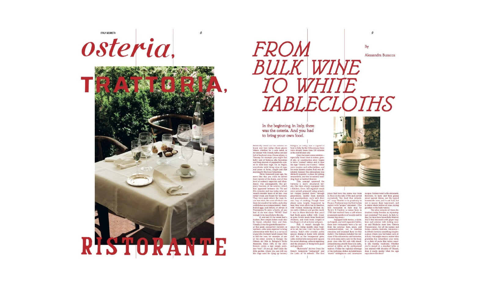 Italy Segreta - A Tavola