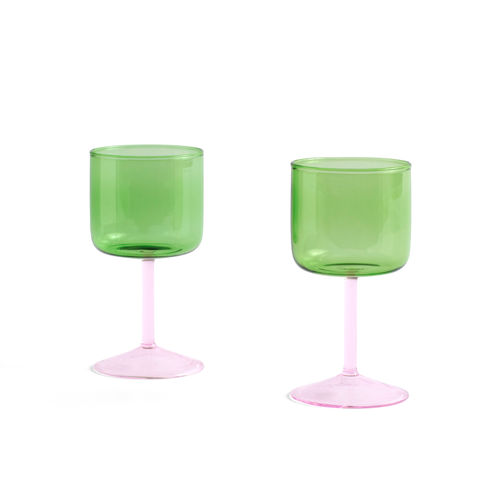 Copas Tint Wine Glass Set de 2 - Green and Pink