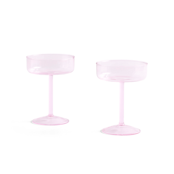 Set 2 copas Tint Coupe Glass  - Pink