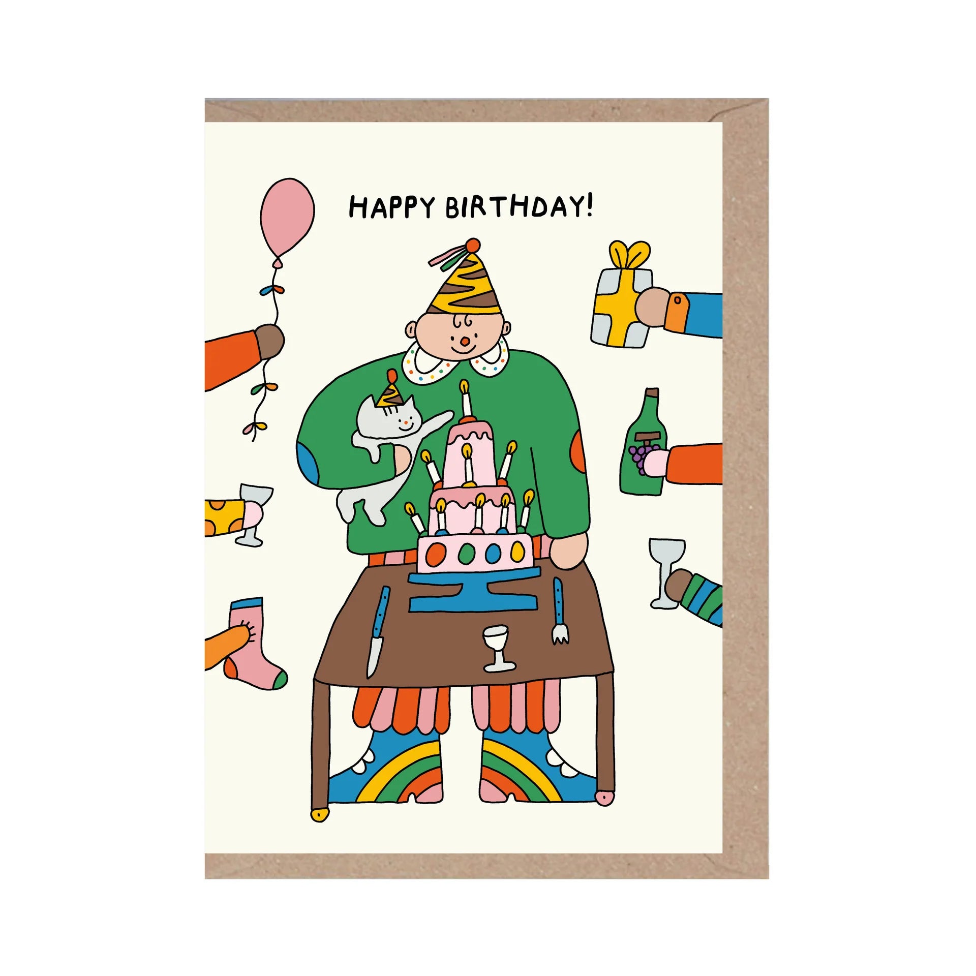 Tarjeta Happy Birthday Cat