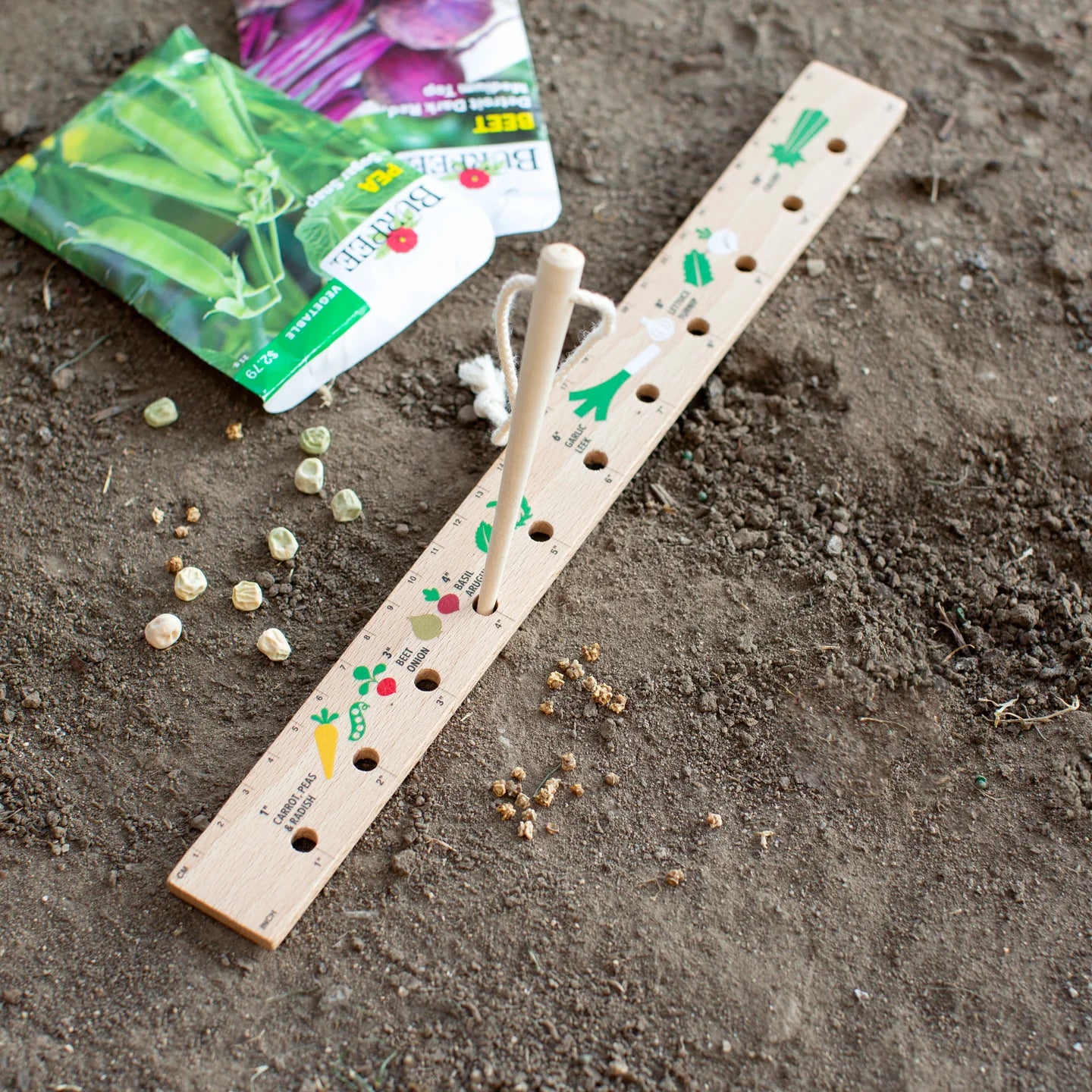 Ruler for seeds and planter