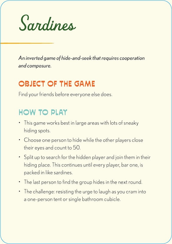 Campsite Games: 50 Fun Games to Play in Nature