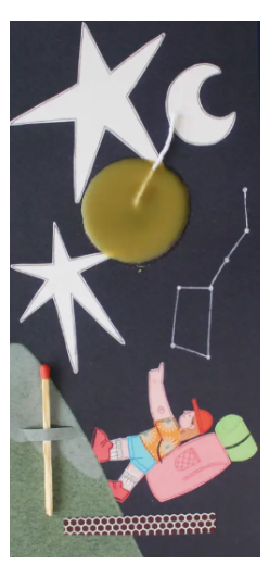Tarjeta con Vela Camino