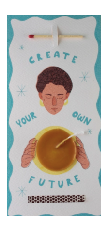 Tarjeta con Vela Create Your Own Future