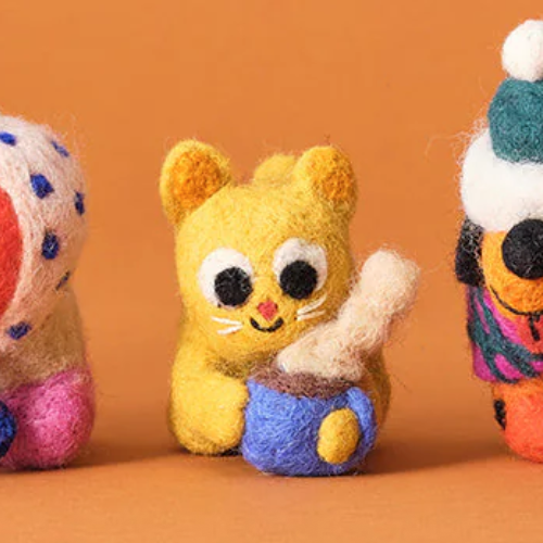 Adorno gato con taza