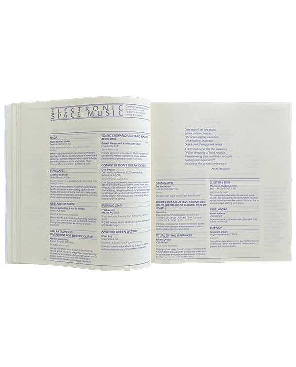 Music from de Hearts of Space. Guide to cosmic, transcendent and innerspace music