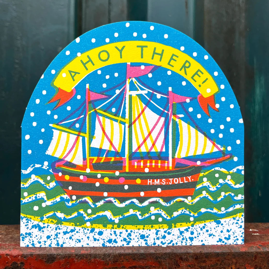 Tarjeta Ship Large Snowglobe