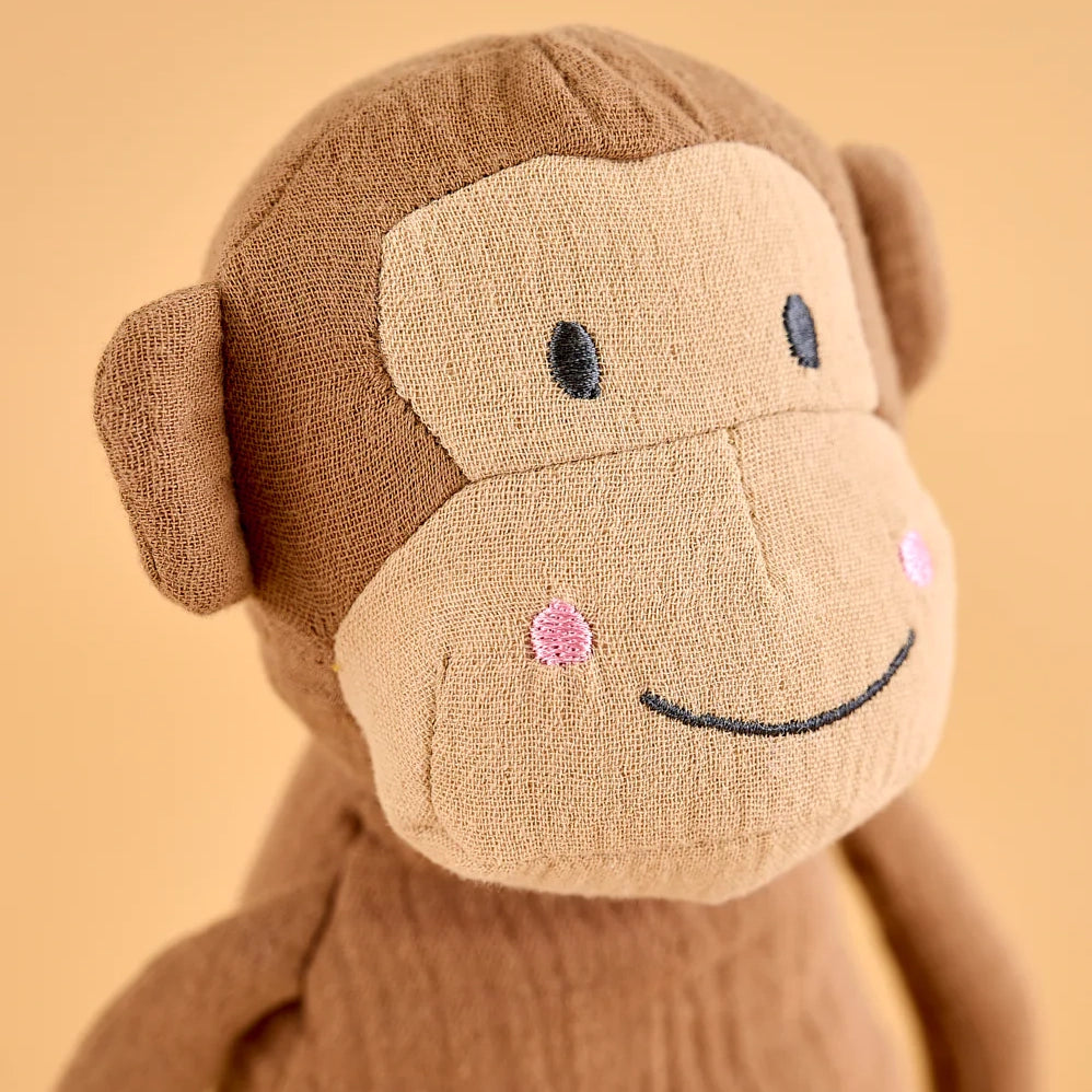 Peluche mono y mantita