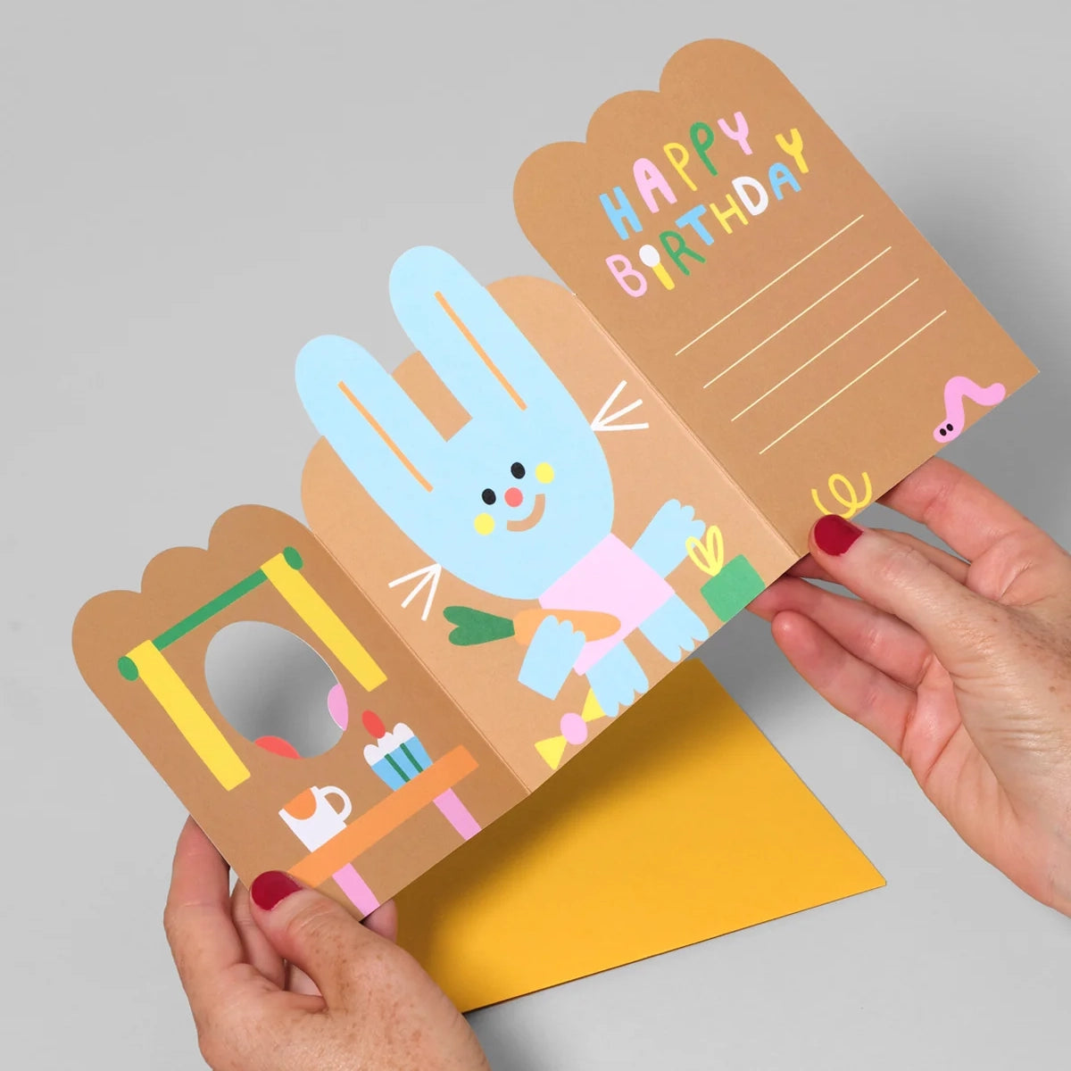 Tarjeta desplegable Rabbit in burrow