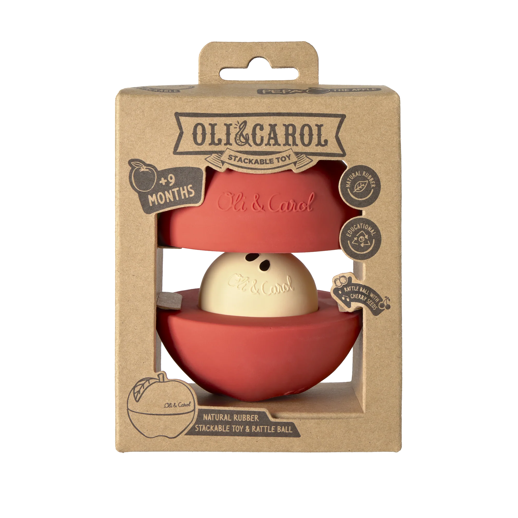 Manzana juguete Apilable & Pelotita Sonajero - Oli&Carol