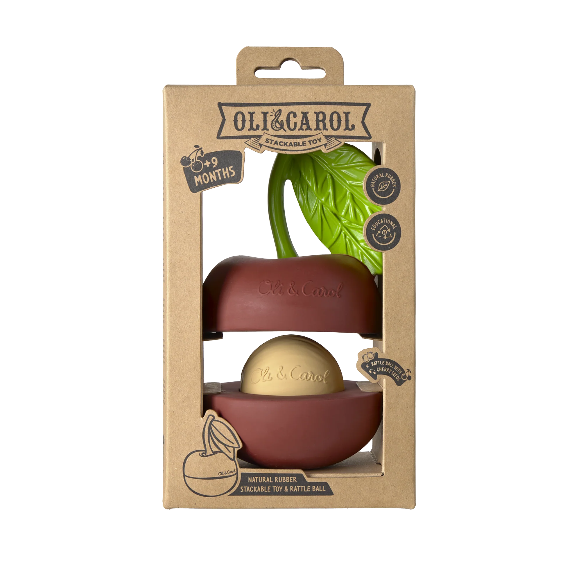 Cereza juguete Apilable & Pelotita Sonajero - Oli&Carol